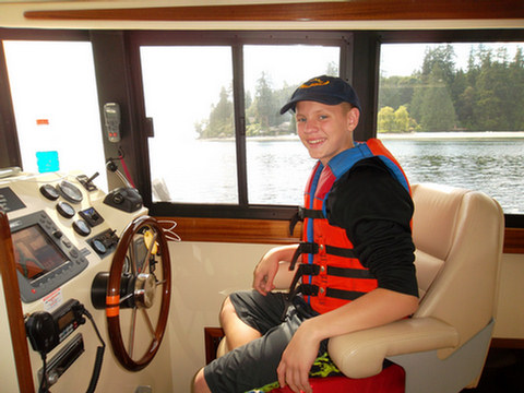 Connor at the Helm