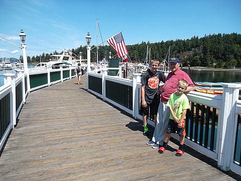 Grandpa and Boys In Roche Harbor