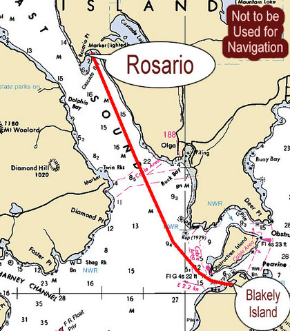 Rosario to Blakely Island, 4.5 nm