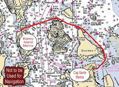Blakely Island Marina to Anacortes, 14.2 nm